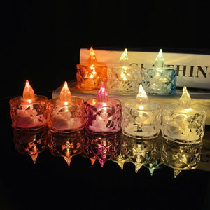 LED Flickering Electronic Candle Night Light