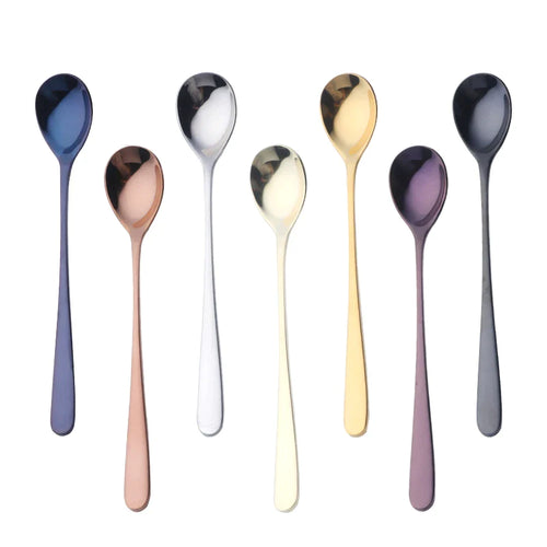 Rainbow Elegance: Stainless Steel Tea Spoon Set