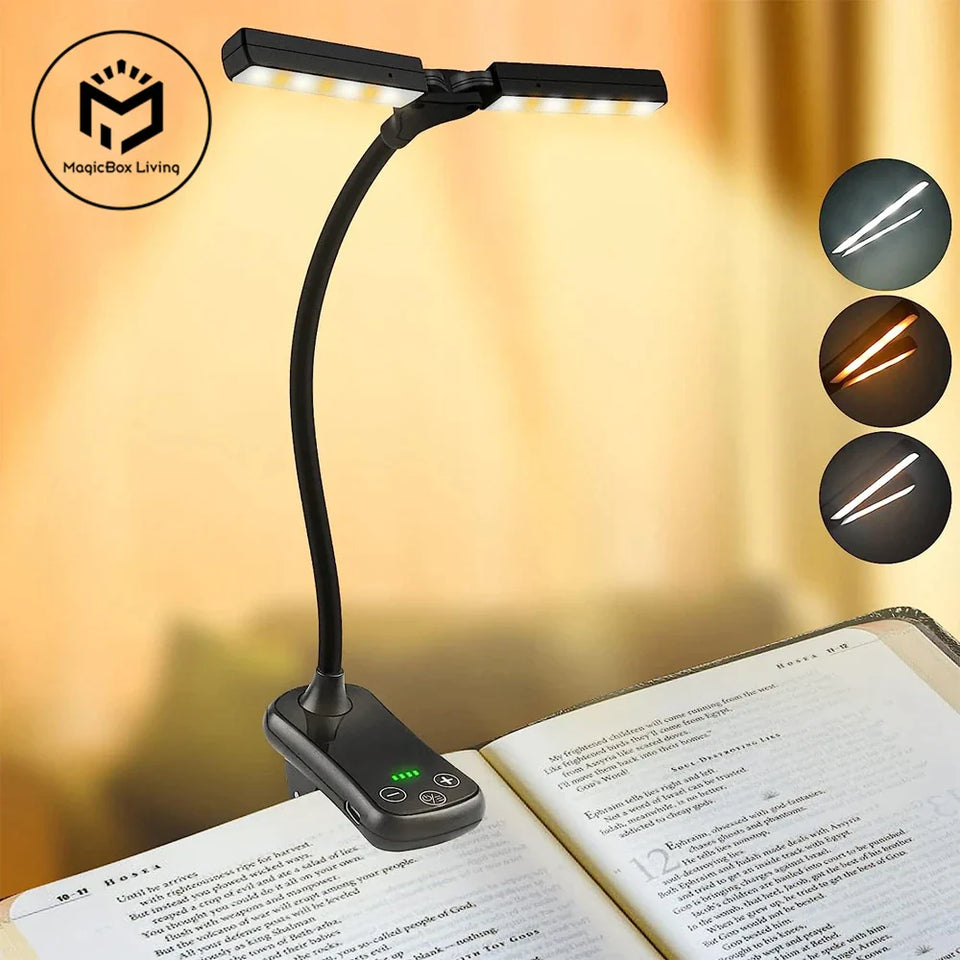 USB Rechargeable LED Clip-On Book Light