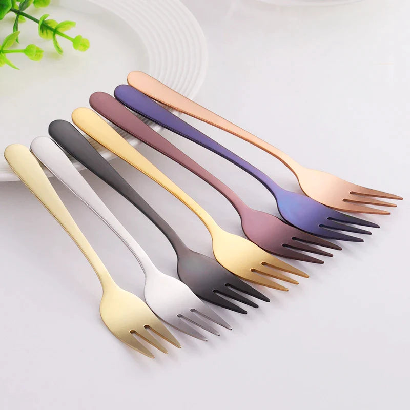 Elegant Stainless Steel Tea Fork Set