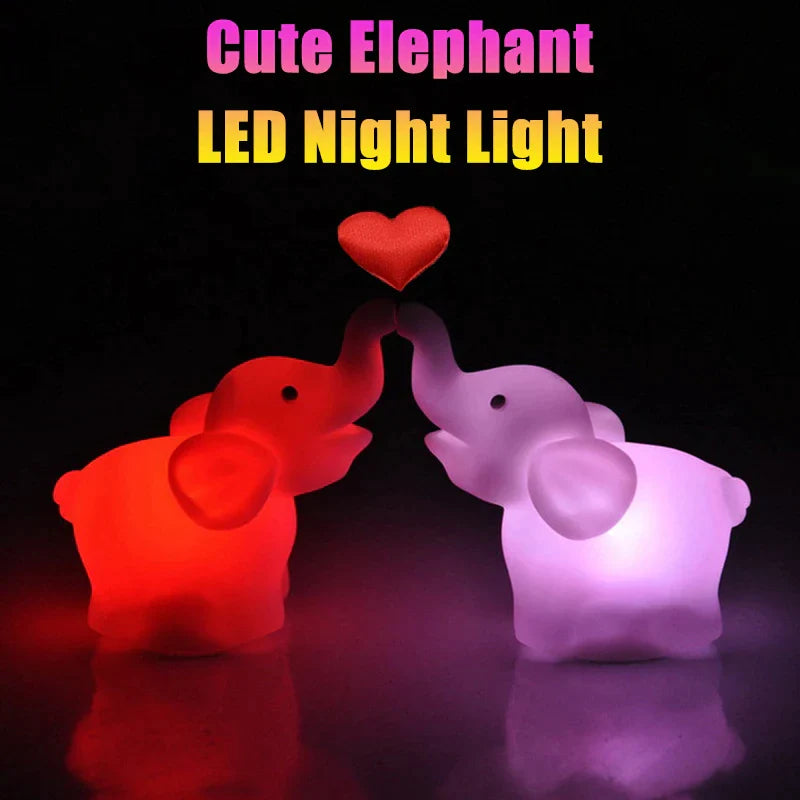 Cute Elephant LED Night Light Lamp